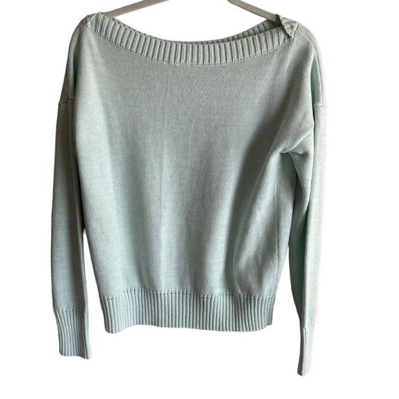 Gap Light Mint Green Sweater Size Small Boatneck - Picture 3 of 12